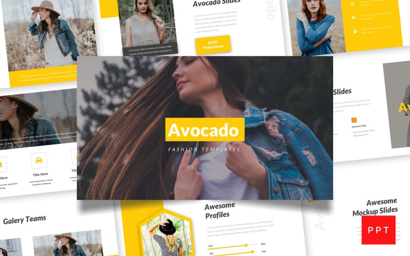 avocado fashion powerpoint template original