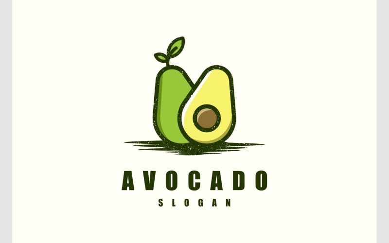 avocado fruit food healthy logo original