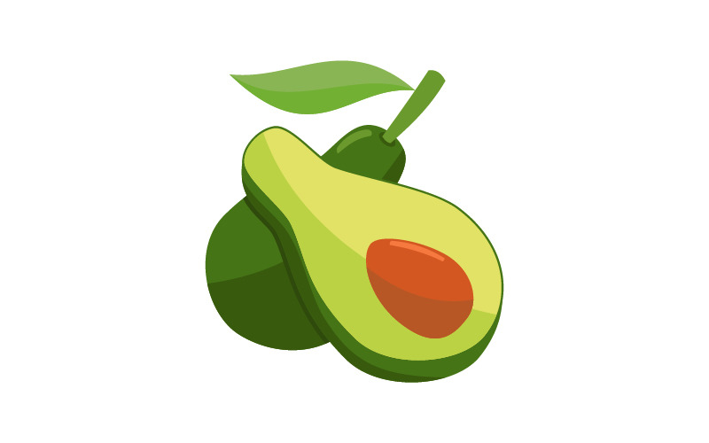 avocado fruit logo design original