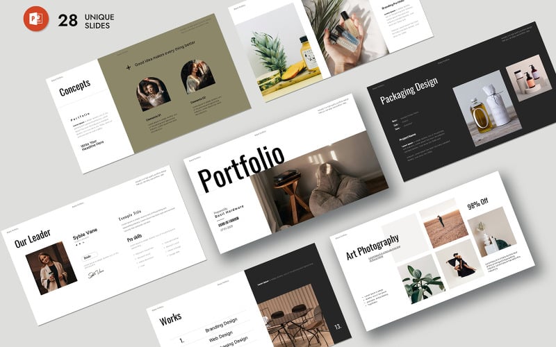 awesome portfolio powerpoint presentation template original