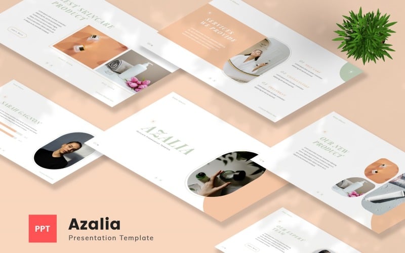 azalia skincare powerpoint template original