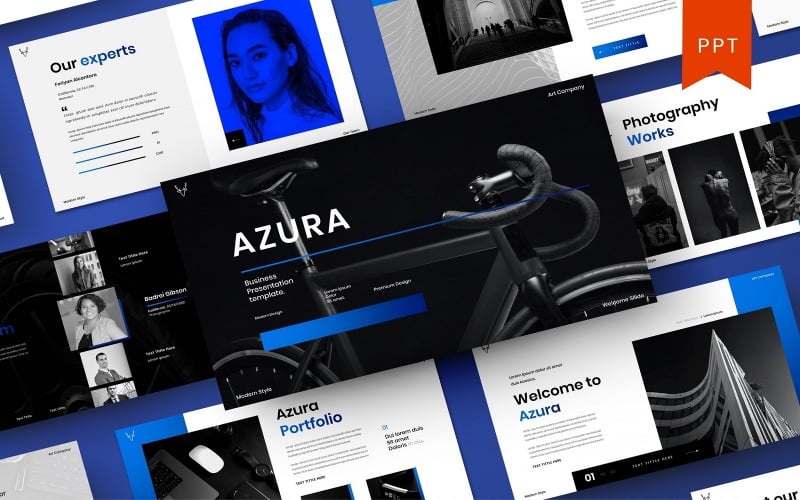 azura business powerpoint template original