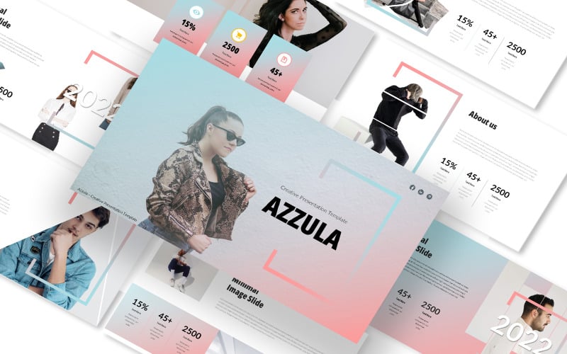 azzula creative presentation powerpoint template original