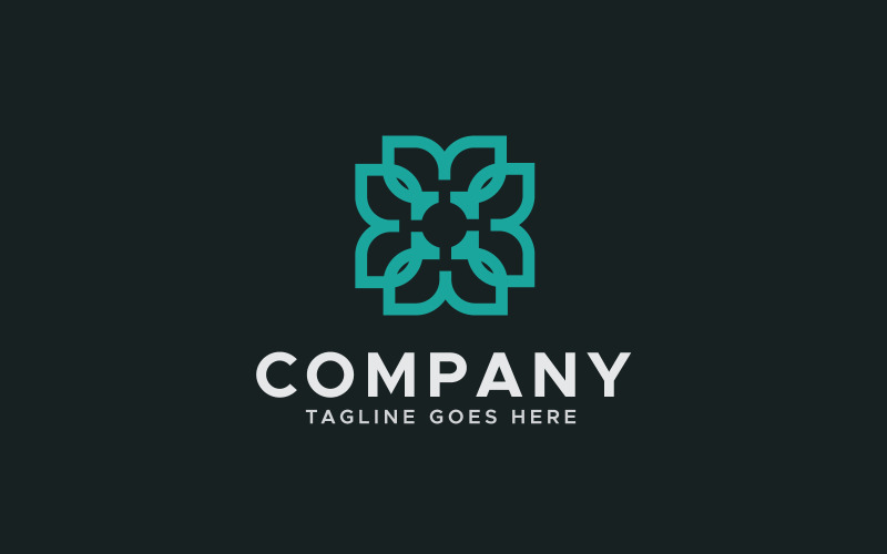 b bloom flower logo design template original