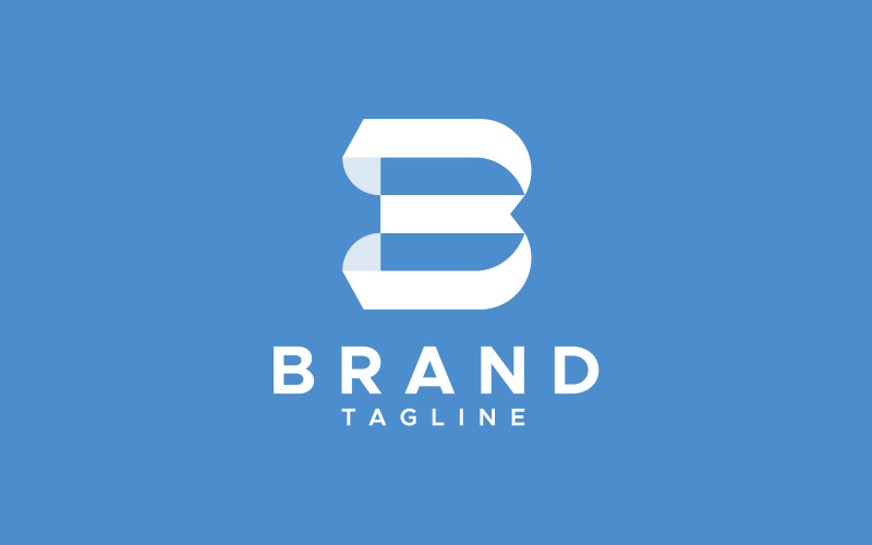 b letter minimal logo design template original