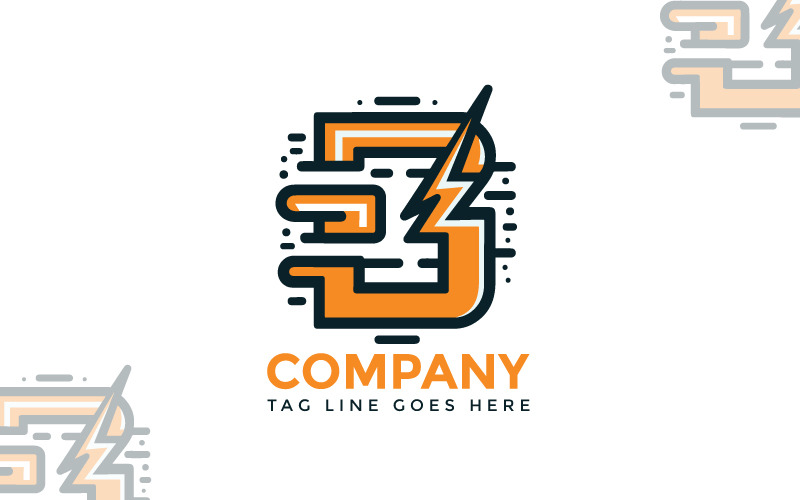 b logo electronic elegance vector design for modern brands original