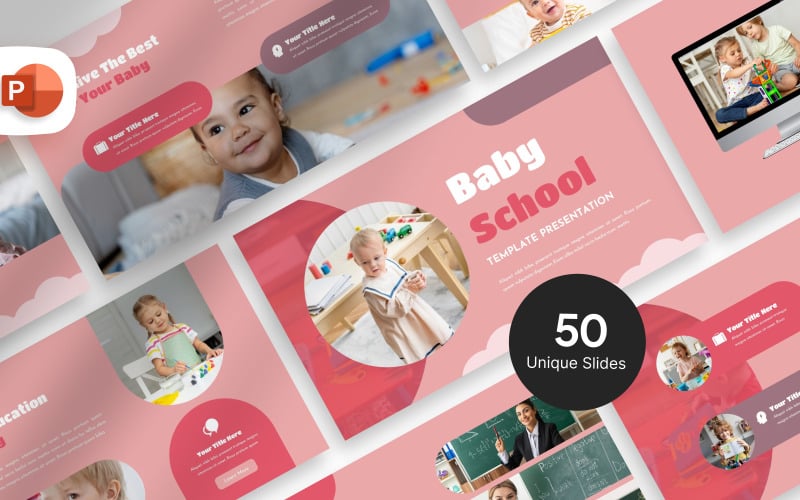 baby school presentation template original