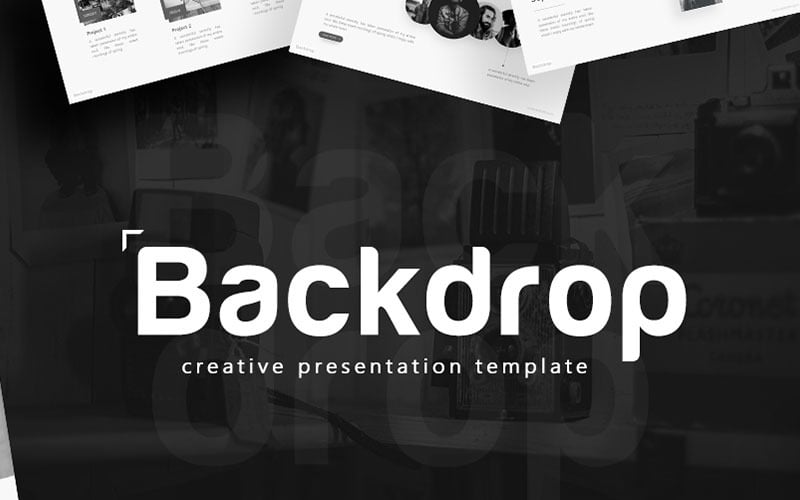 backdrop black and white powerpoint template original