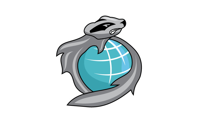 badger animal world logo template original