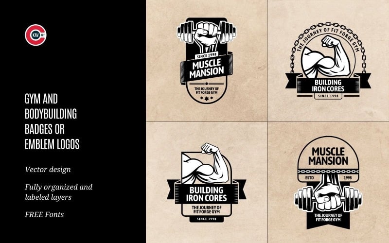 badges or emblem logos for gym amp bodybuilding original