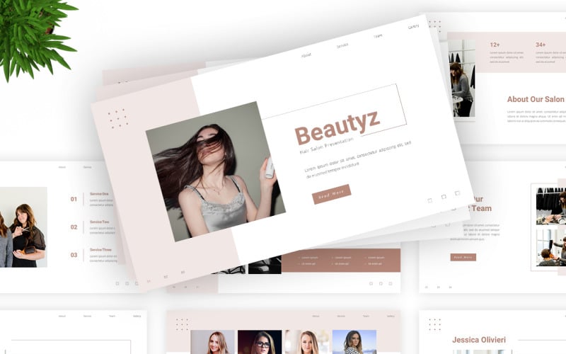 baeutyz hair salon powerpoint template original