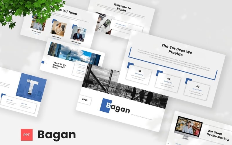 bagan annual report powerpoint template original