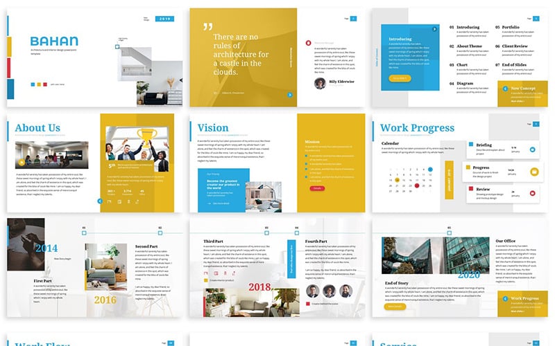 bahan architecture powerpoint template original