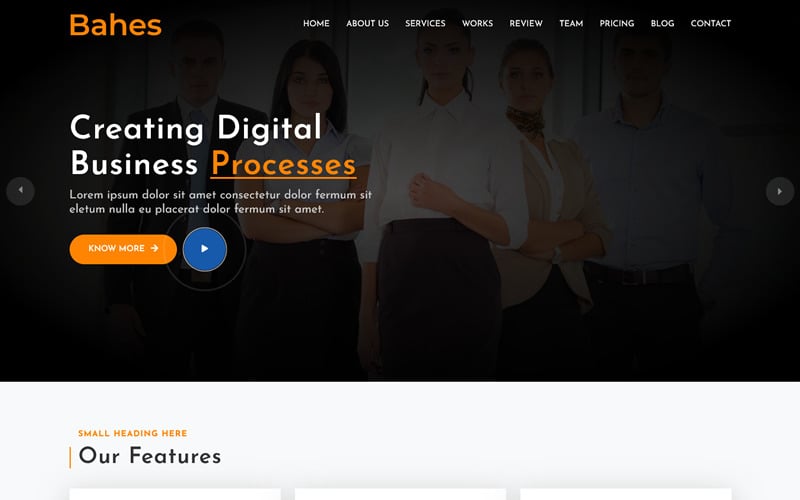 bahes is a one page business html template original