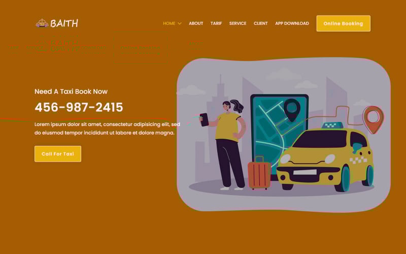 baith taxi service html landing page theme original