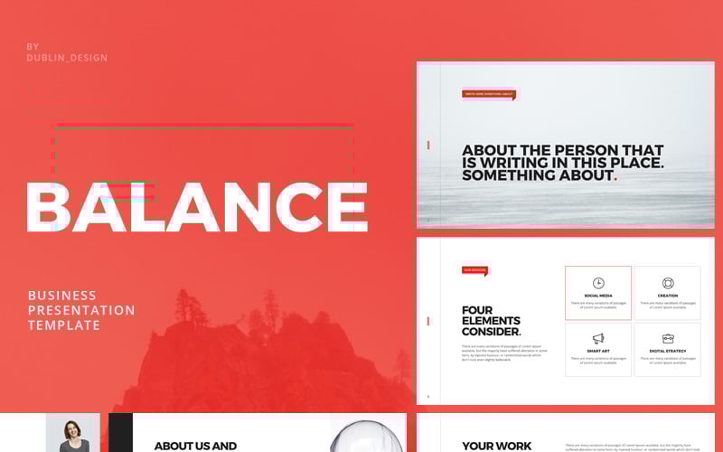 balance powerpoint template original