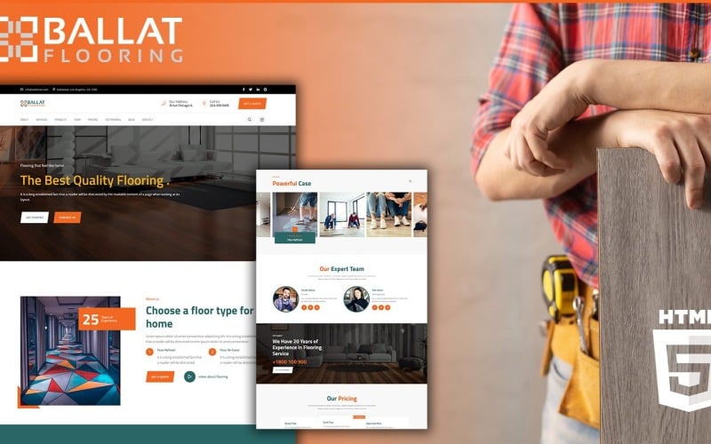 ballat flooring and paving landing page website template original
