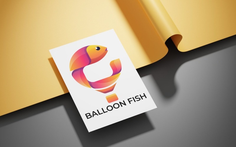 balloon fish logo template original