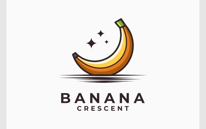 banana fruit crescent moon logo original