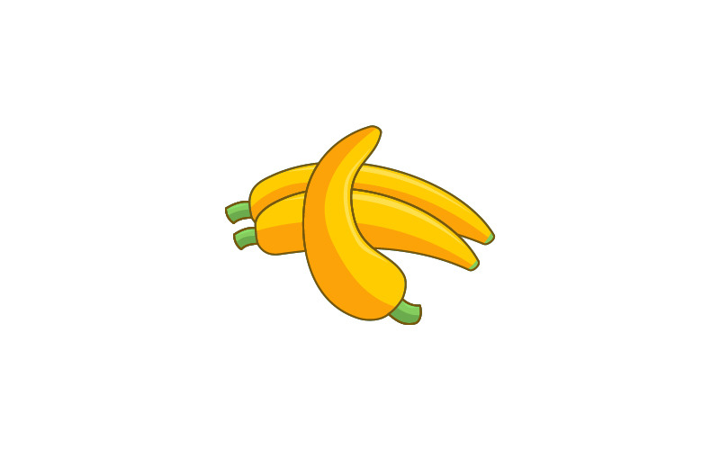 banana fruite logo design template brand identity original