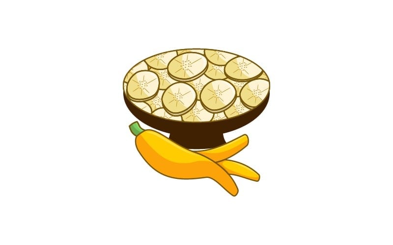 banana fruite logo design template symbol brand identity original
