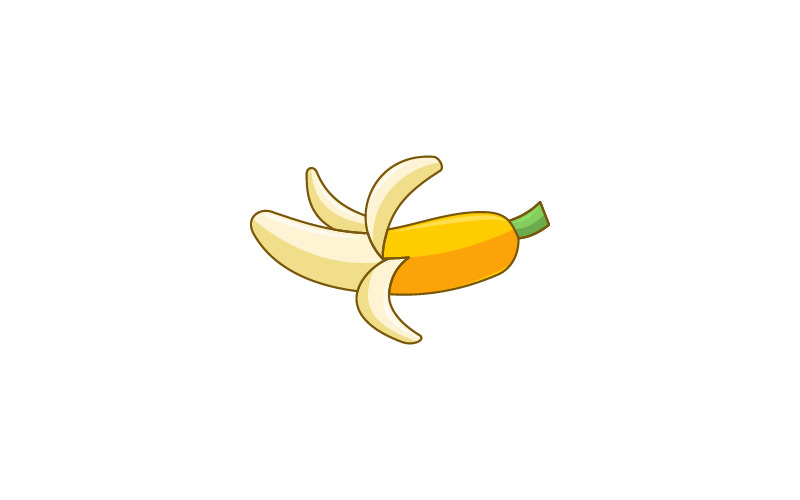 banana fruite logo design template original