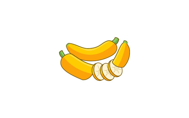 banana fruite logo template sign brand original