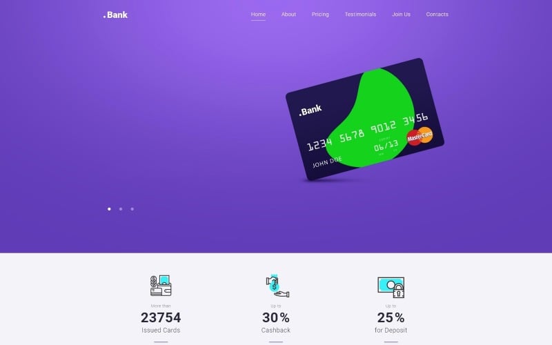 bank financial html landing page template original