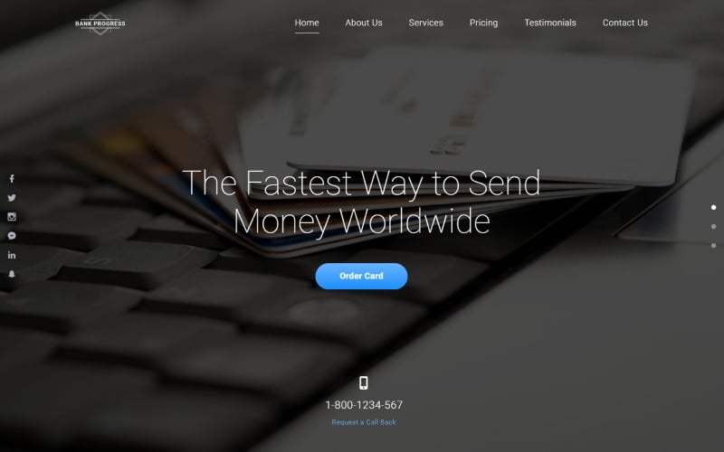 bank progress solid bank html landing page template original