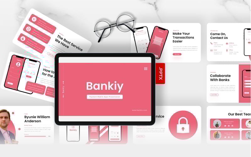 bankiy payment mobile apps powerpoint template original