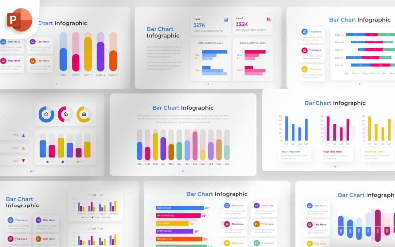 bar chart powerpoint infographic template original