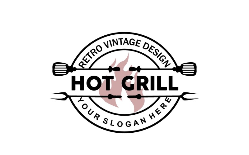 barbeque logo hot grill design bbq grillv original