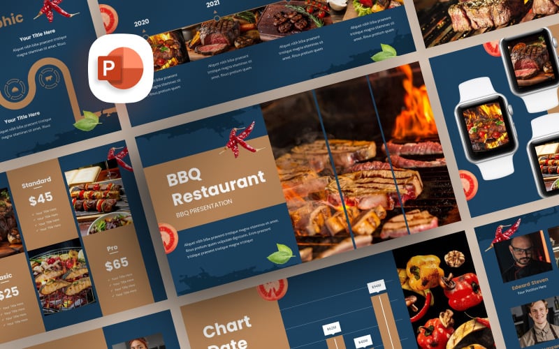 barbeque restaurant powerpoint template original
