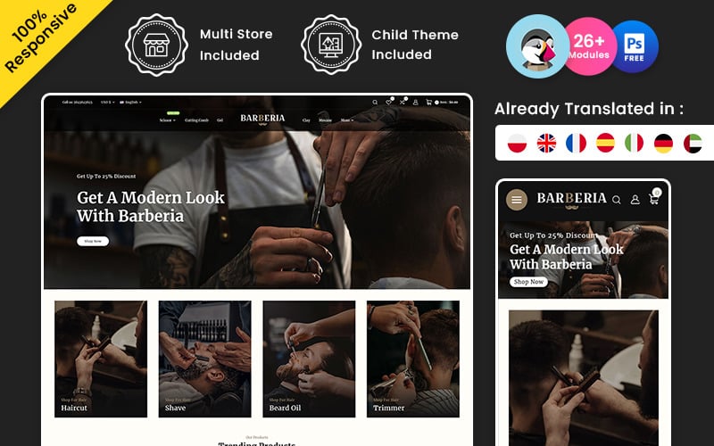 barberia hair salon and barber multipurpose responsive prestashop store original
