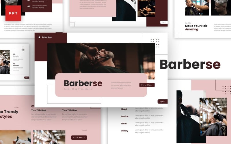 barberse barber shop powerpoint template original
