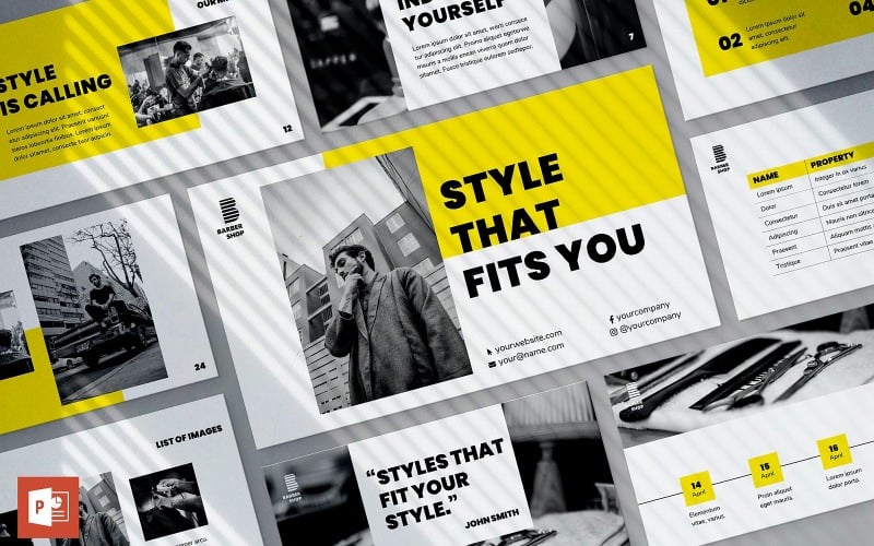 barbershop presentation powerpoint template original