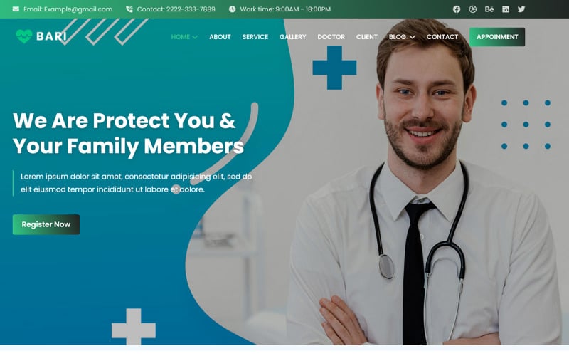bari medical service html landing page template original