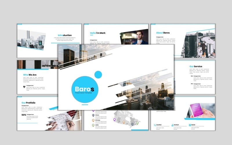 baros creative business powerpoint template original