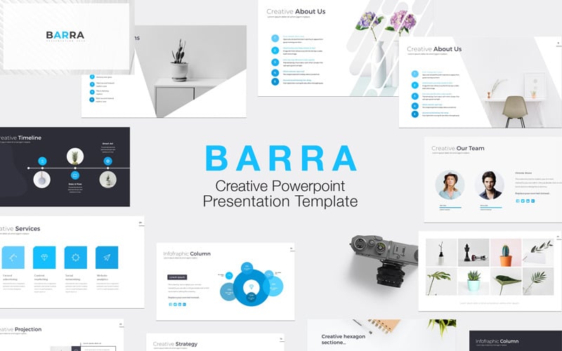 barra minimal powerpoint template original