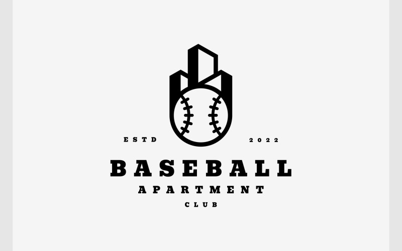 baseball club sport building city apartment logo original