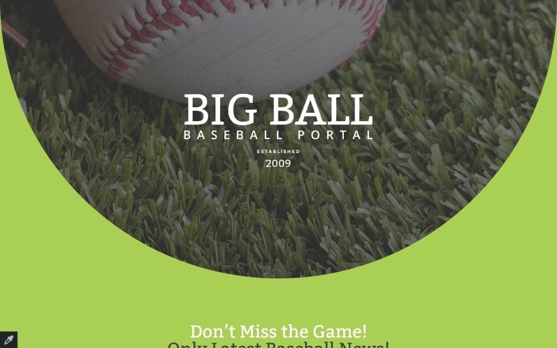 baseball responsive landing page template original