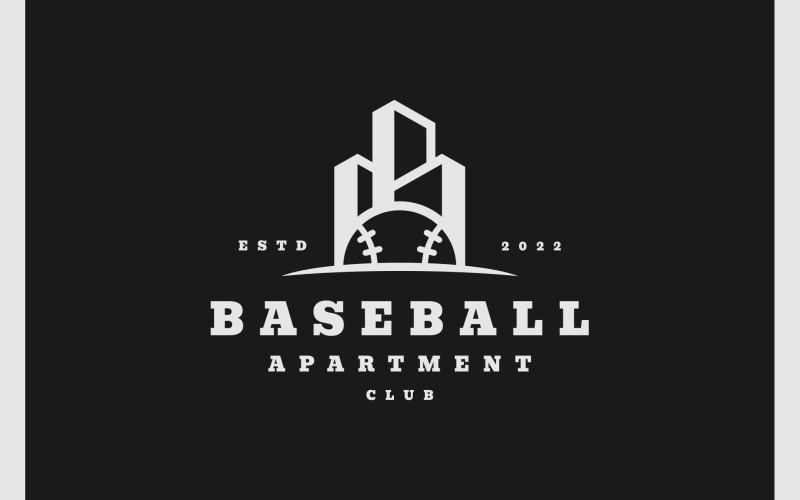 baseball team sport apartment building logo original