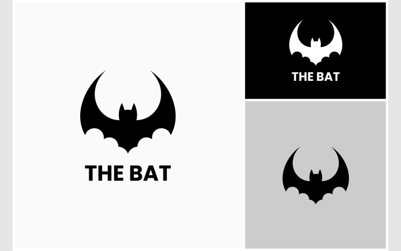 bat silhouette modern simple logo original