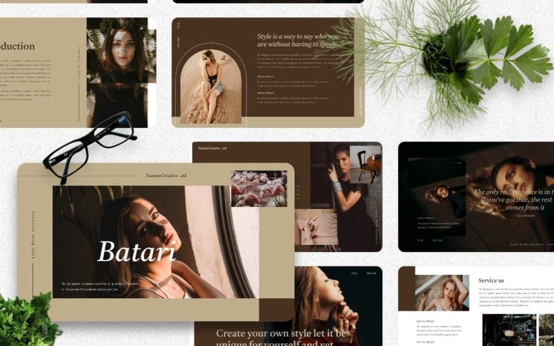 batari lookbook powerpoint template original