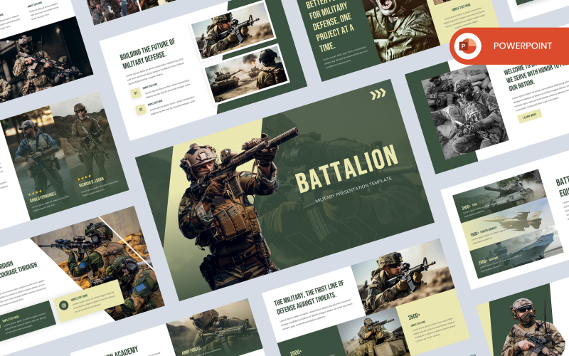 battalion military powerpoint template original