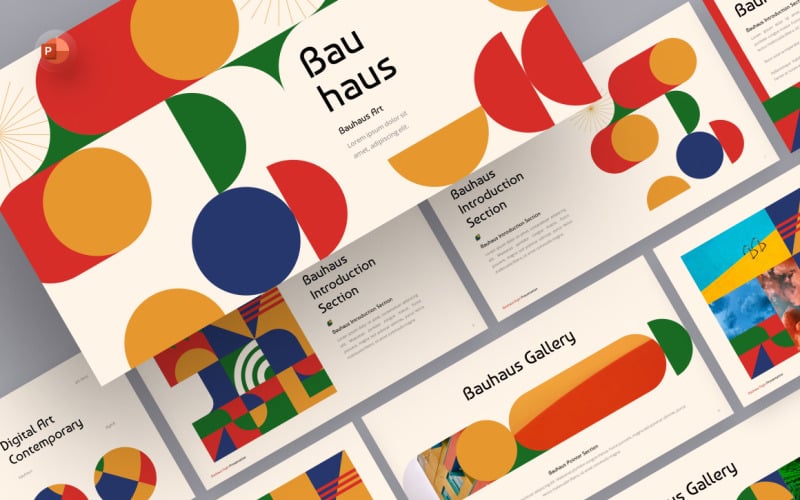 bauhaus art powerpoint template original