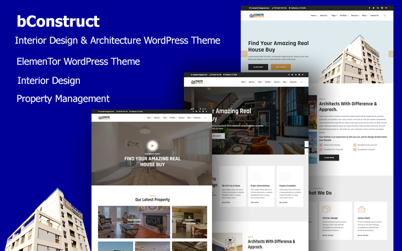 bconstruct interior design amp architecture wordpress theme original