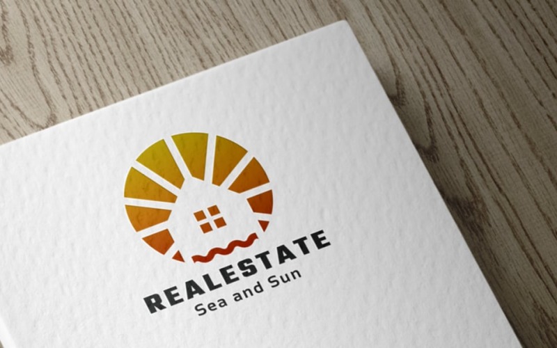 beach real estate logo template original