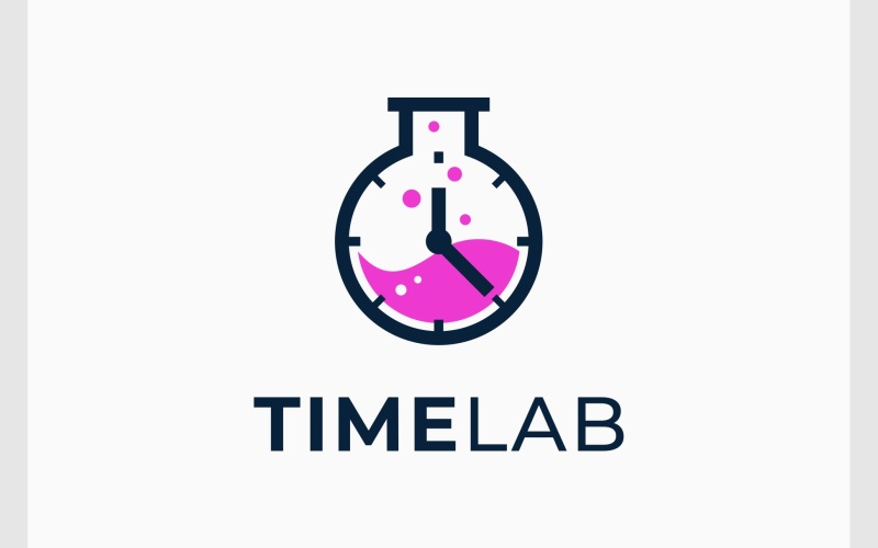 beaker lab time clock logo original