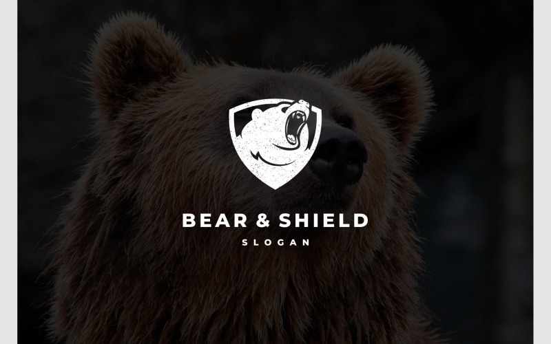 bear grizzly shield security logo original